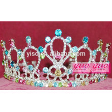 La corona de moda más nueva de la tiara de las muchachas del desfile del diseñador con estilo